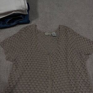 White Stag Taupe Knit Top